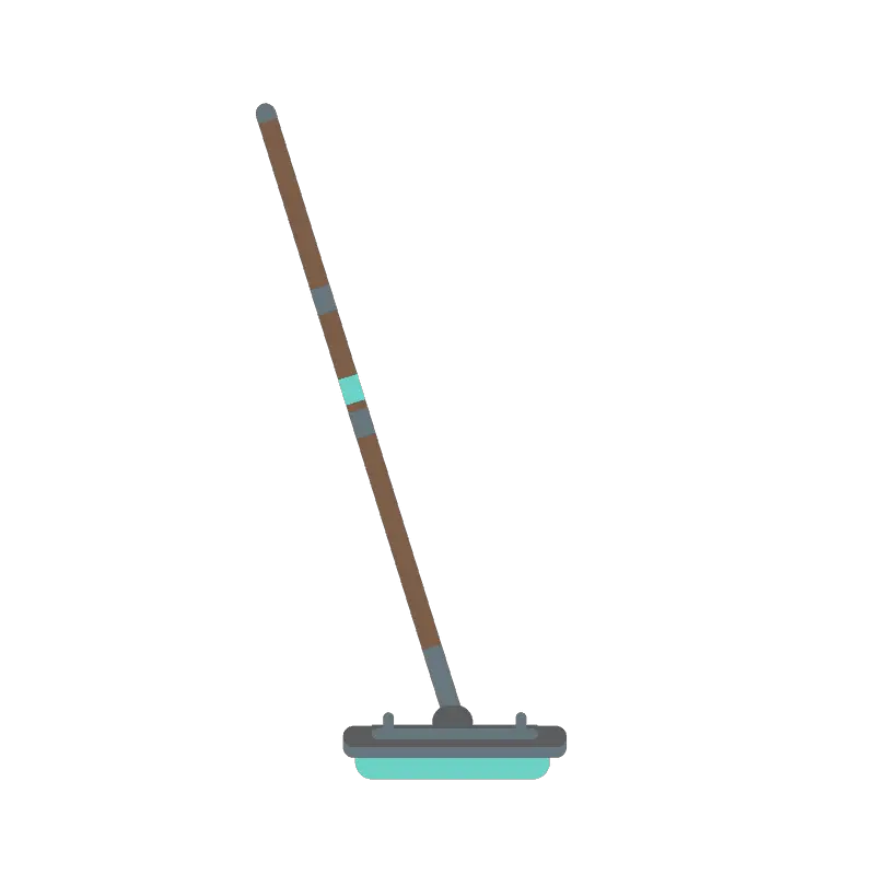 use mop to clean the floors