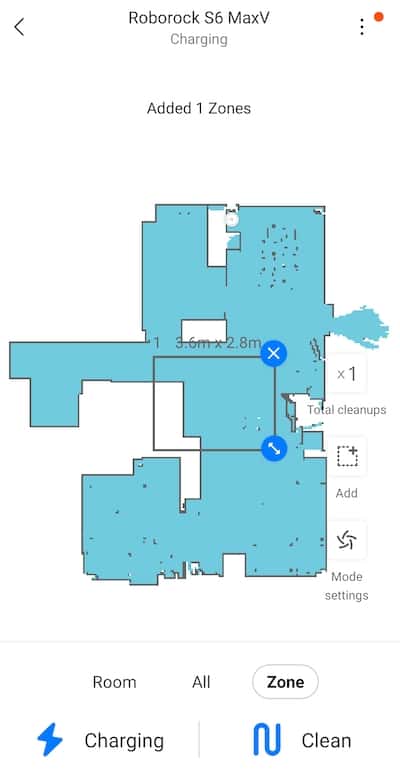 roborock s6 maxv app no-go zones